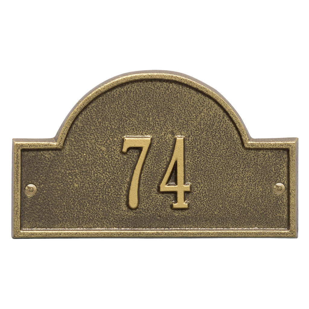 Arch Marker Wall Address Plaque (Petite Size)