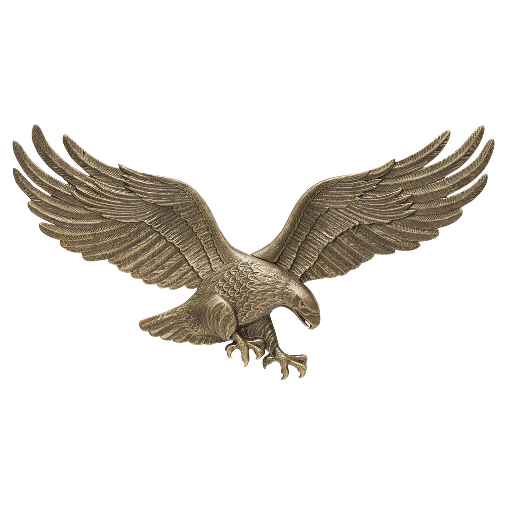 36" Antique Brass Wall Eagle