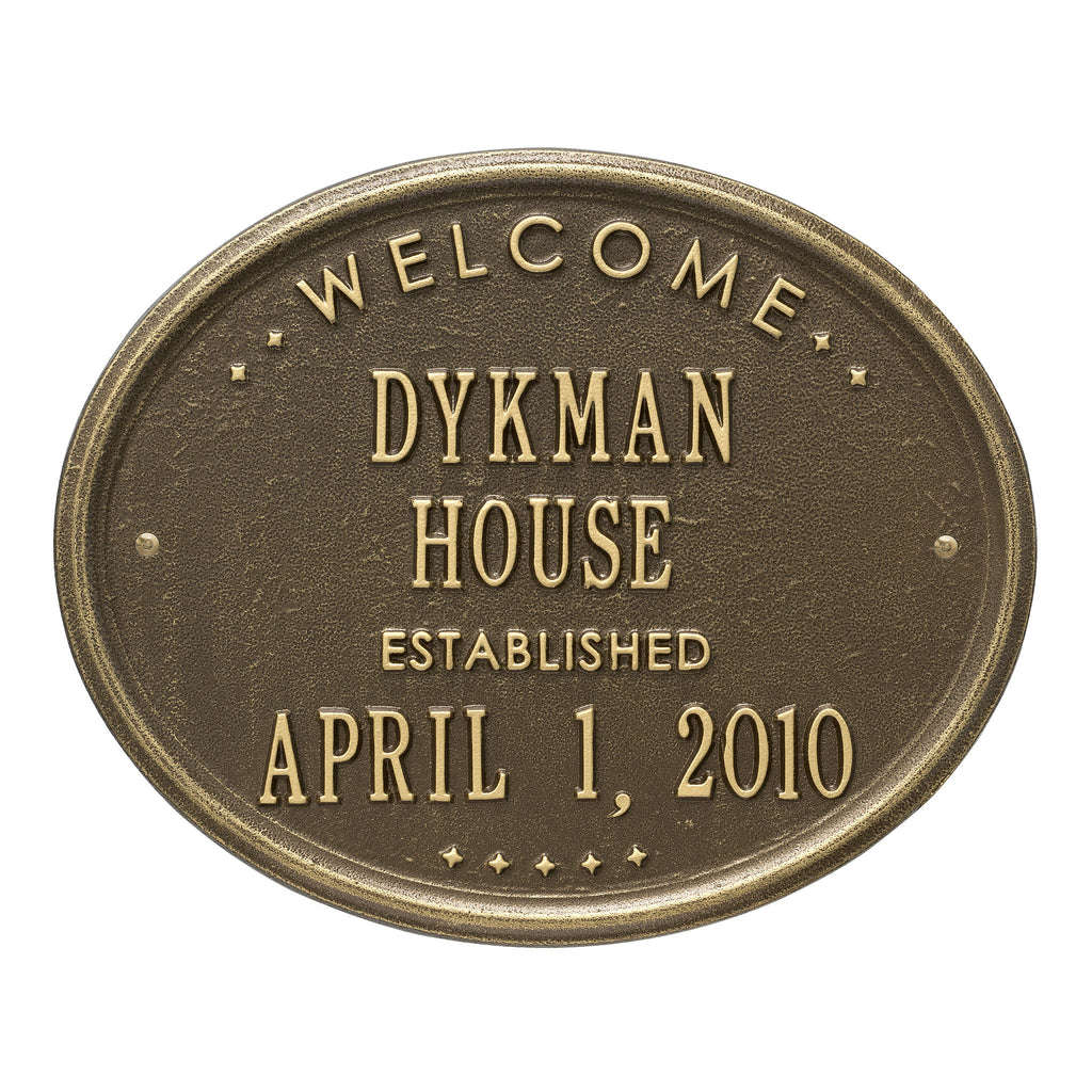 Welcome Oval "House" Plaque