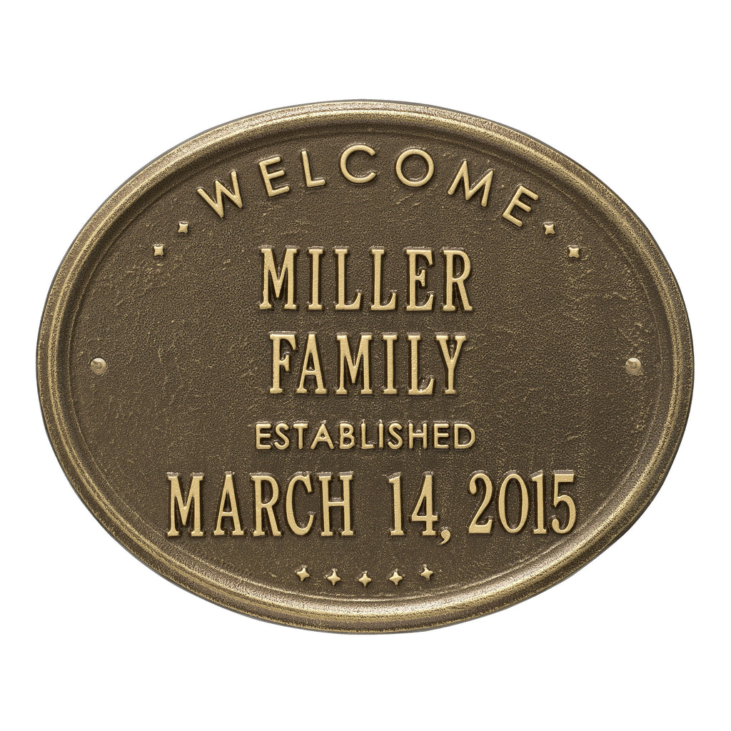 Welcome Oval "Family" Plaque