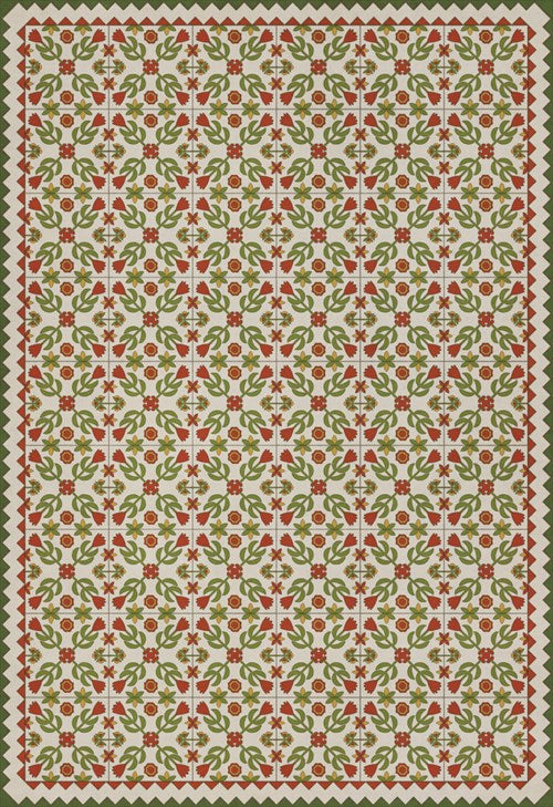 Folk Art Museum - Floral Quilt - Flowers In The Mirror