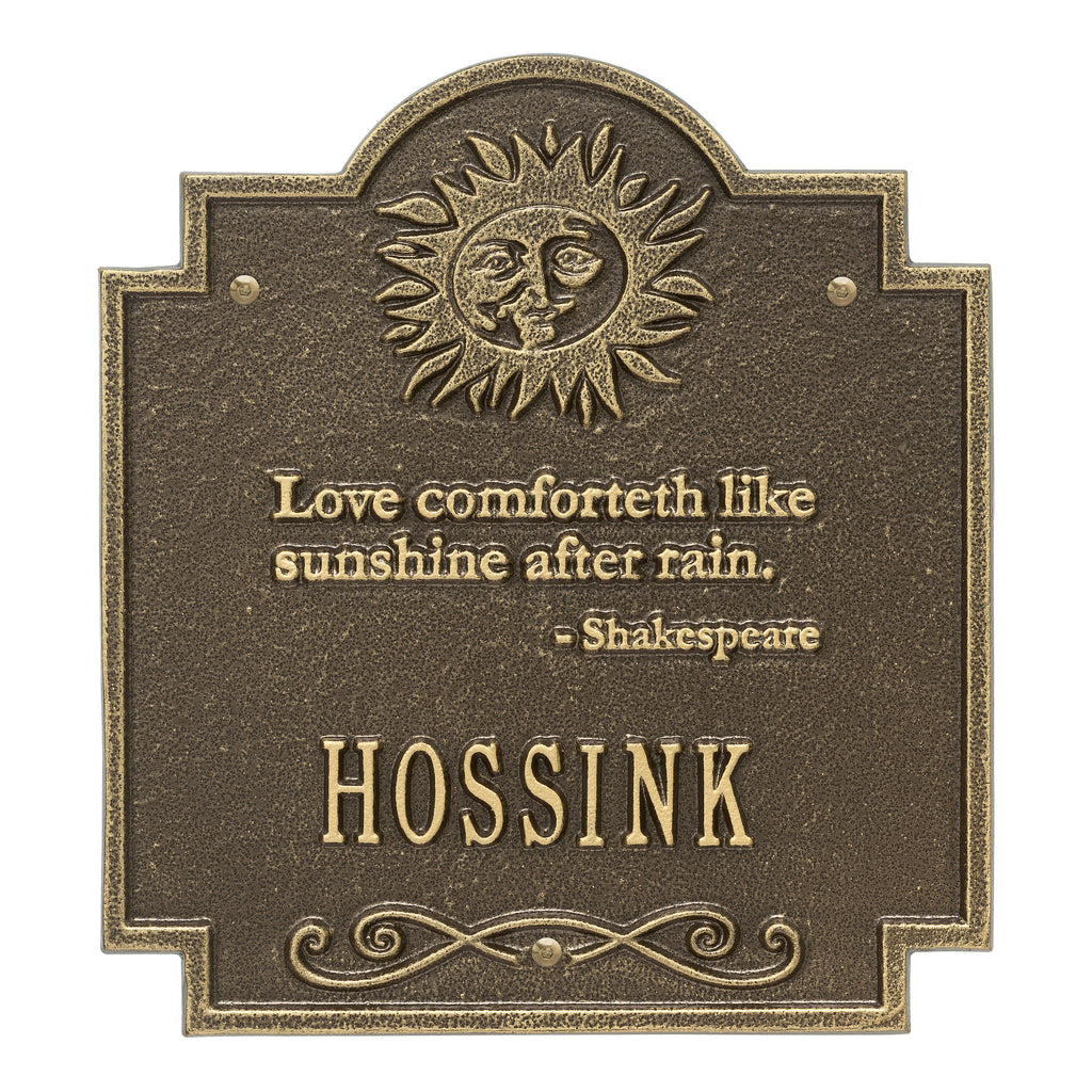 Sun Poem Wall Plaque