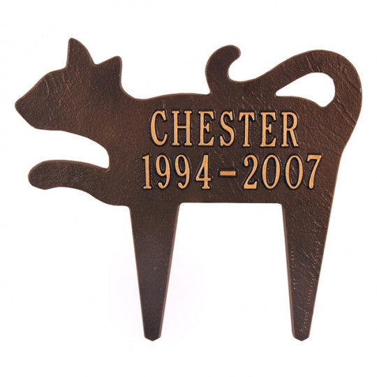 Cat Silhouette Memorial Marker