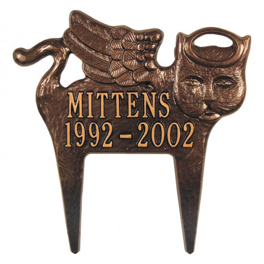 Cat Angel Pet Memorial Marker 