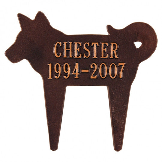 Dog Silhouette Memorial Marker