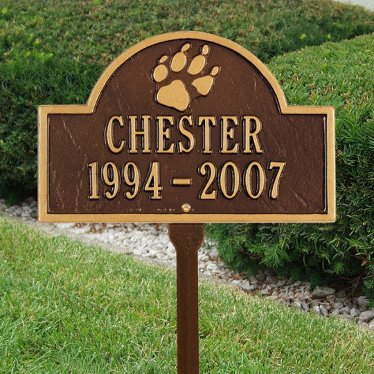 Pet Paw Arch Memorial Marker 