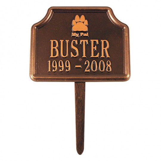 Dog Paw Memorial Marker