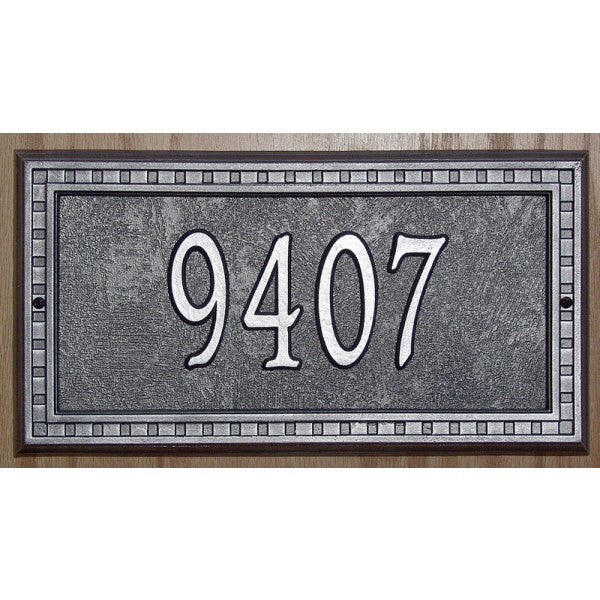 Mission Rectangle Wall Address Plaque