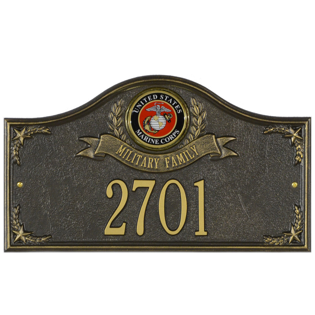 Marine Corps Gifts: Military Family Personalized Plaque