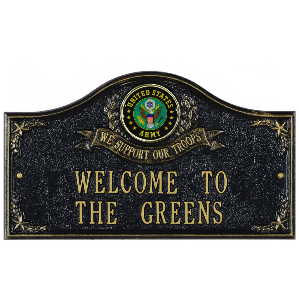 Army Gifts: We Support Our Troops Personalized Plaque