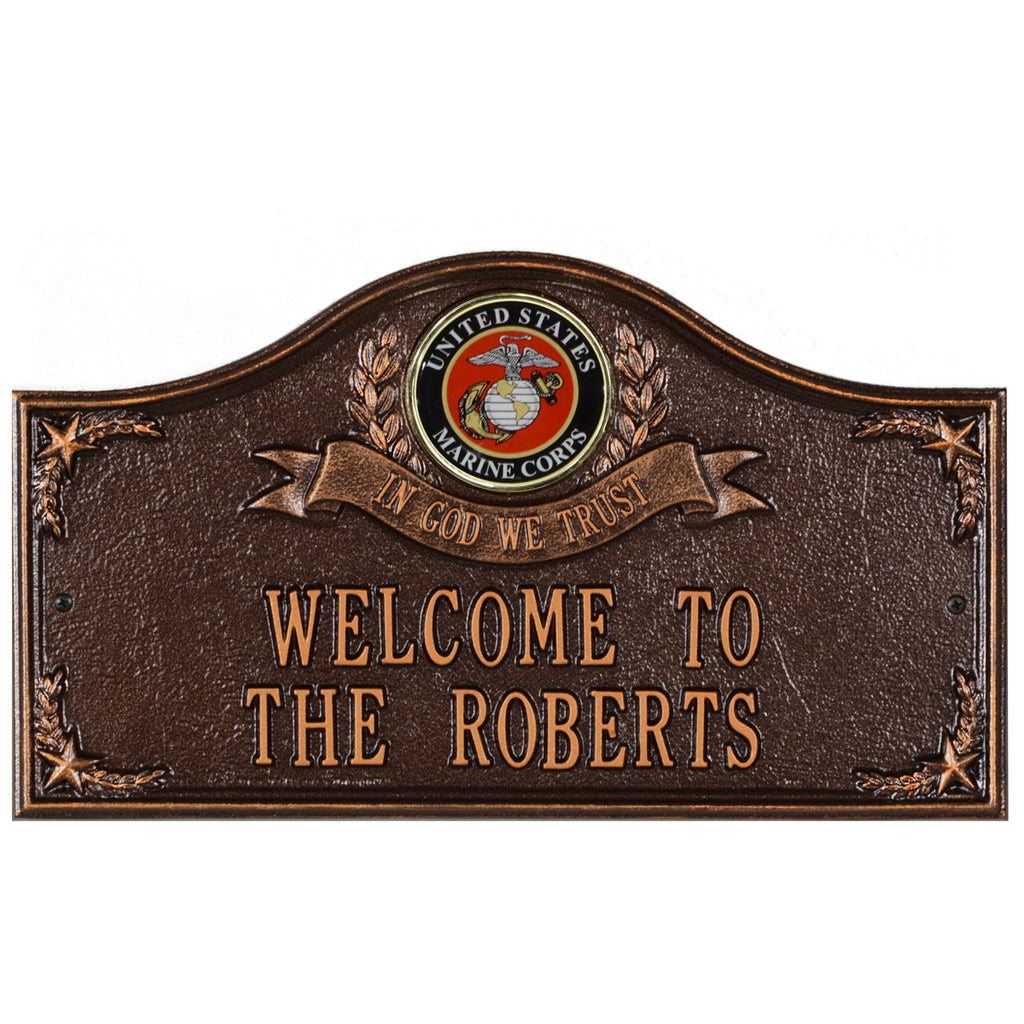 Marine Corps Gifts: In God We Trust Personalized Plaque