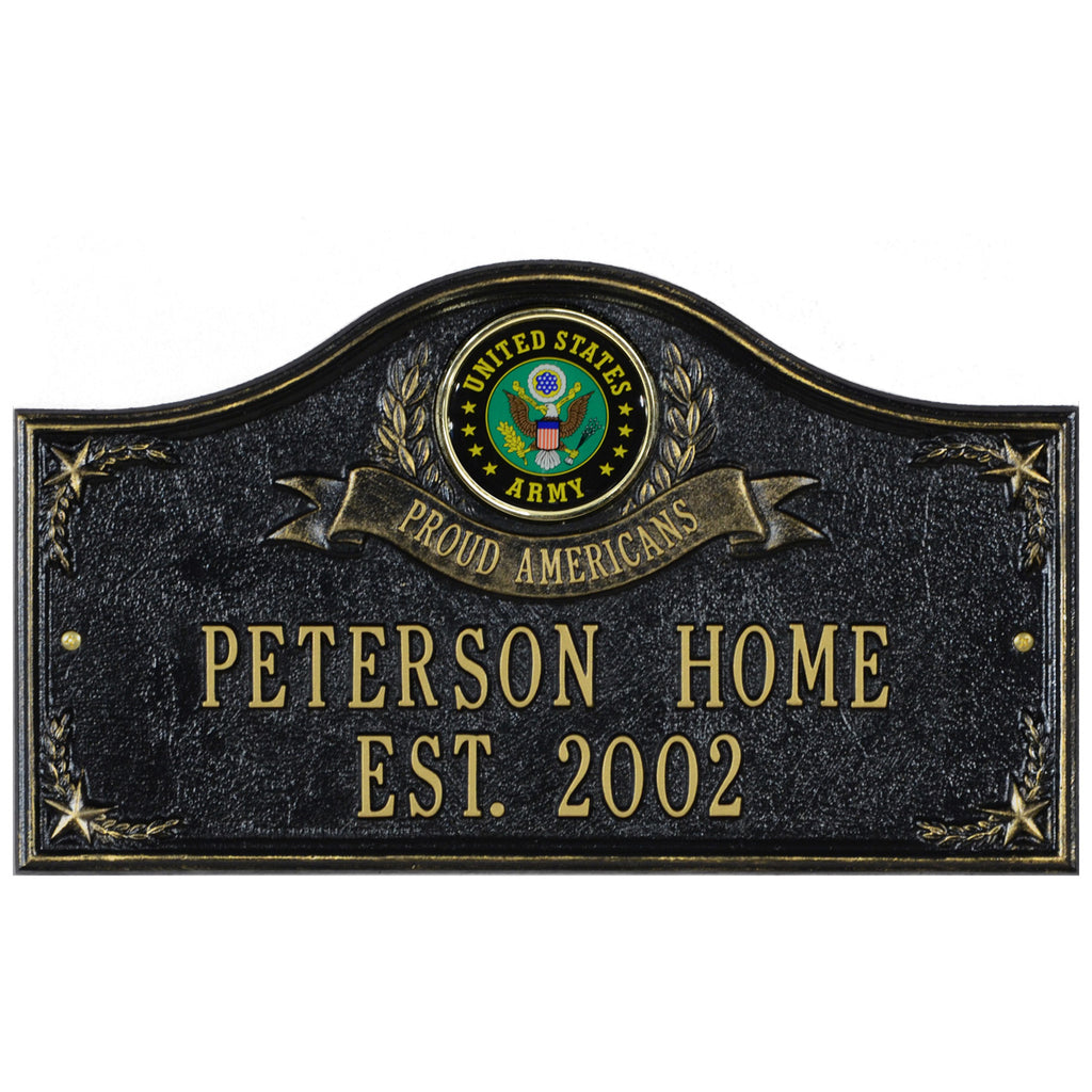 Army Gifts: Proud Americans Personalized Plaque