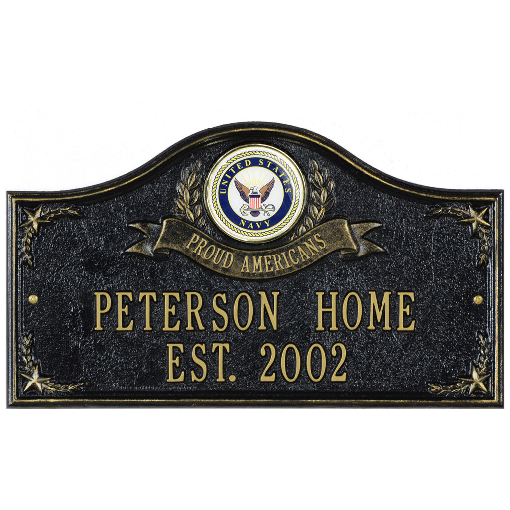 Navy Gifts: Proud Americans Personalized Plaque
