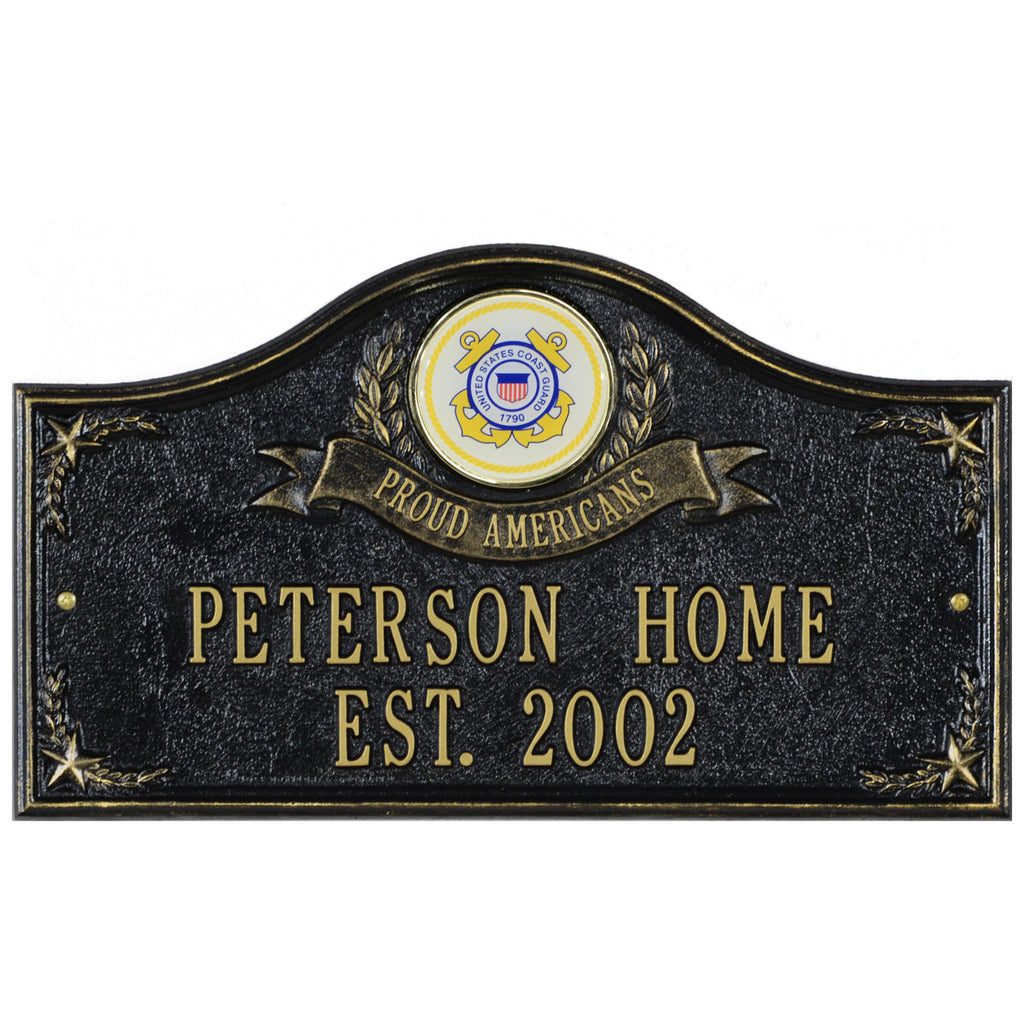 Coast Guard Gifts: Proud Americans Personalized Plaque