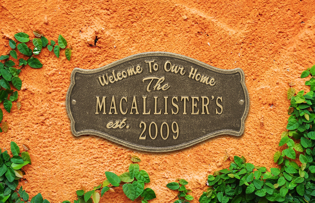 Fluted Arch Welcome Anniversary Plaque