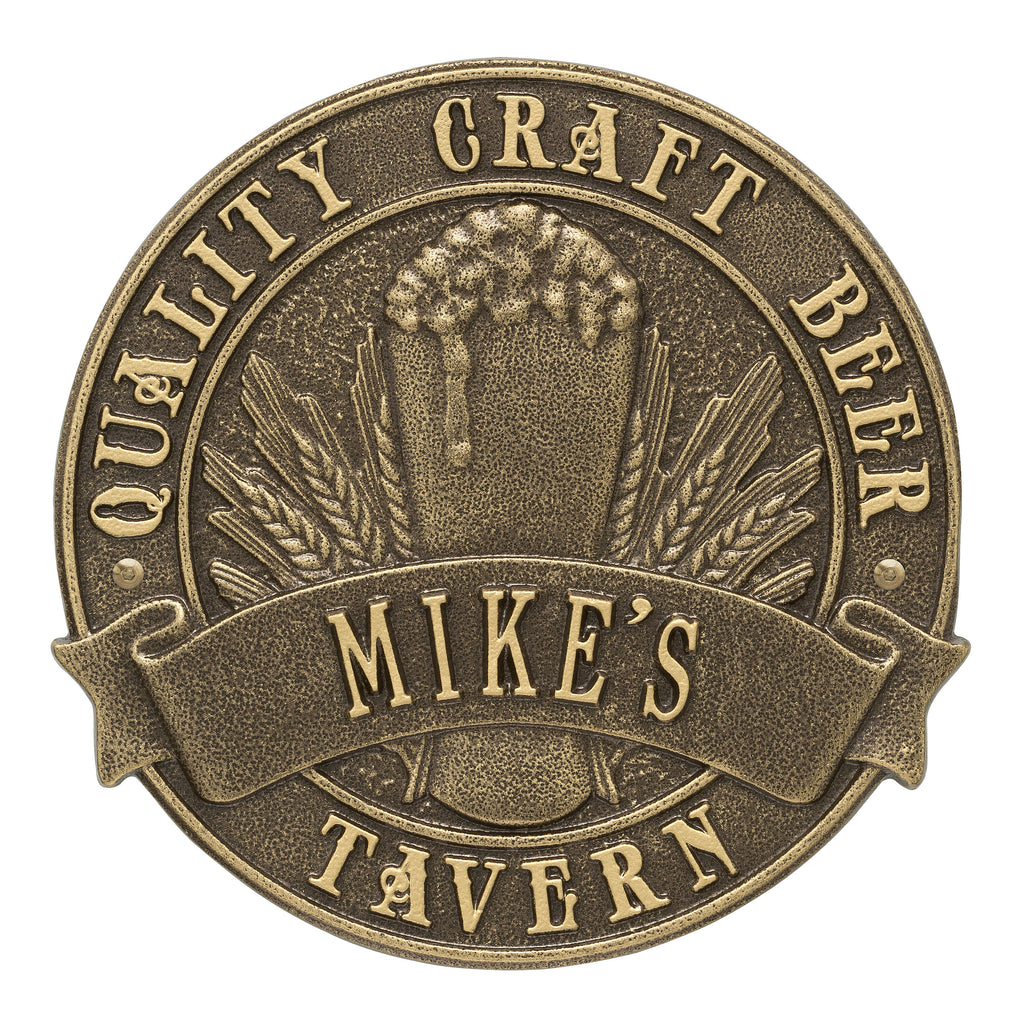 Quality Craft Beer Tavern Plaque