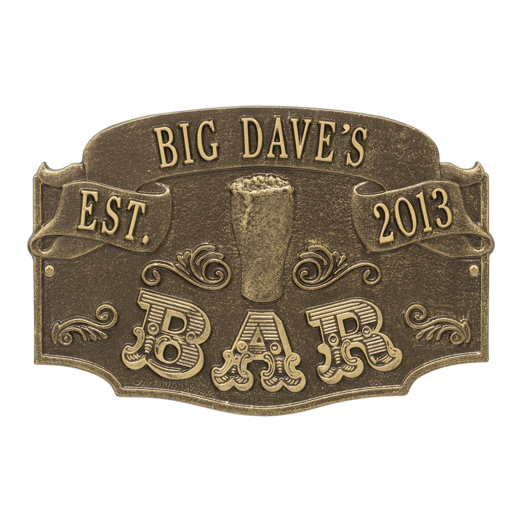 Date Established Bar Plaque