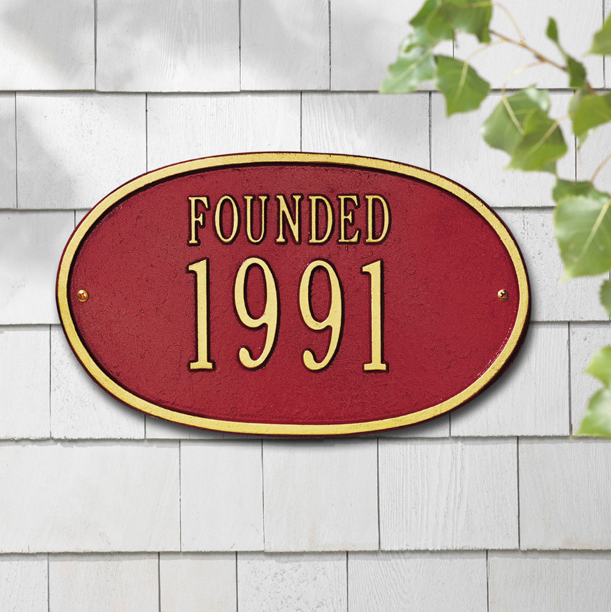 Date Founded Wall Plaque 
