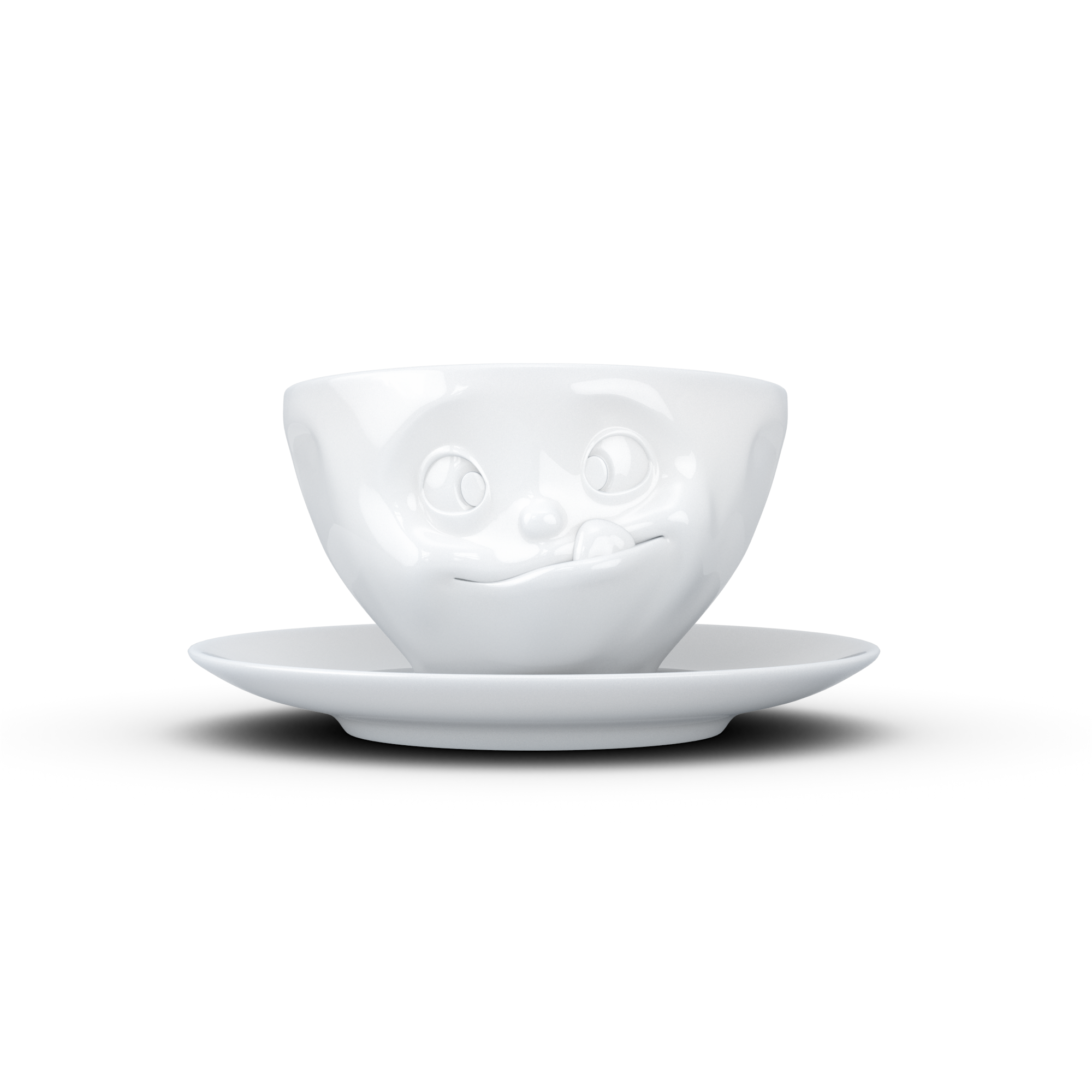 Coffee Cup with Saucer, Tasty Face