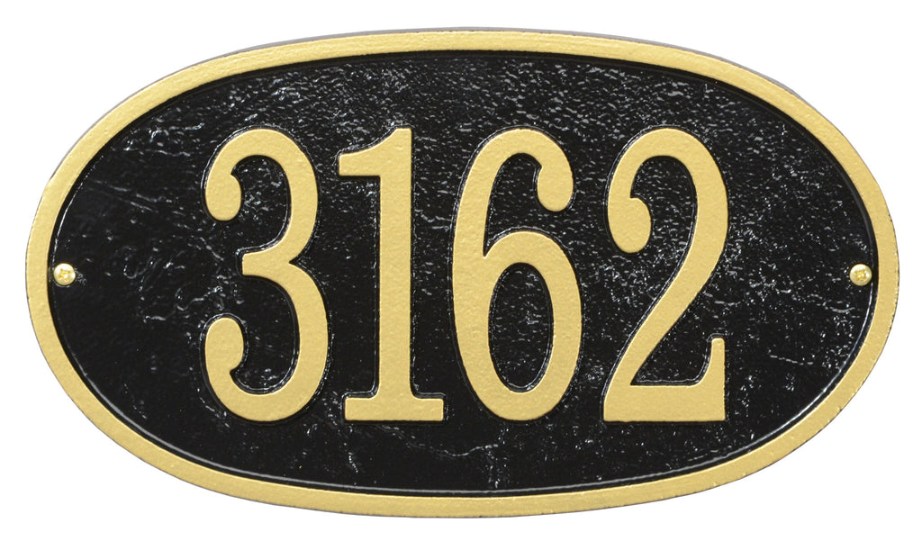 Oval House Numbers Plaque