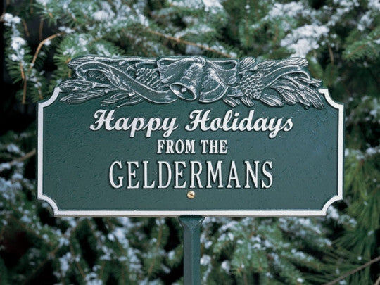 Holiday Bells Lawn Plaque