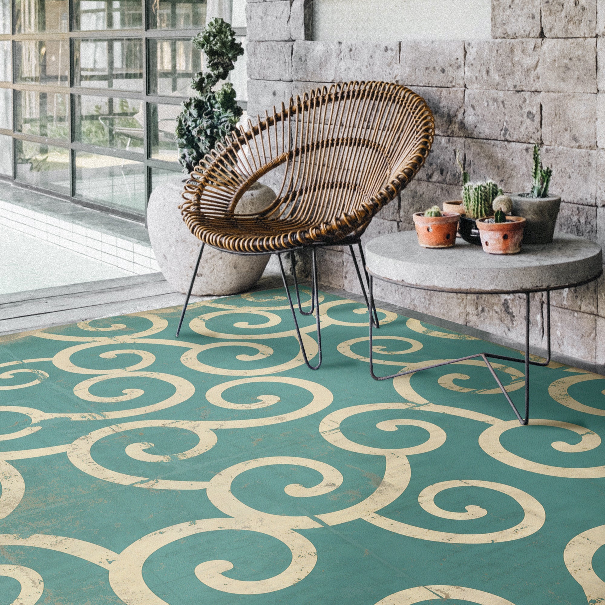 Vintage Vinyl Floorcloths - Classic Collection - Pattern 4