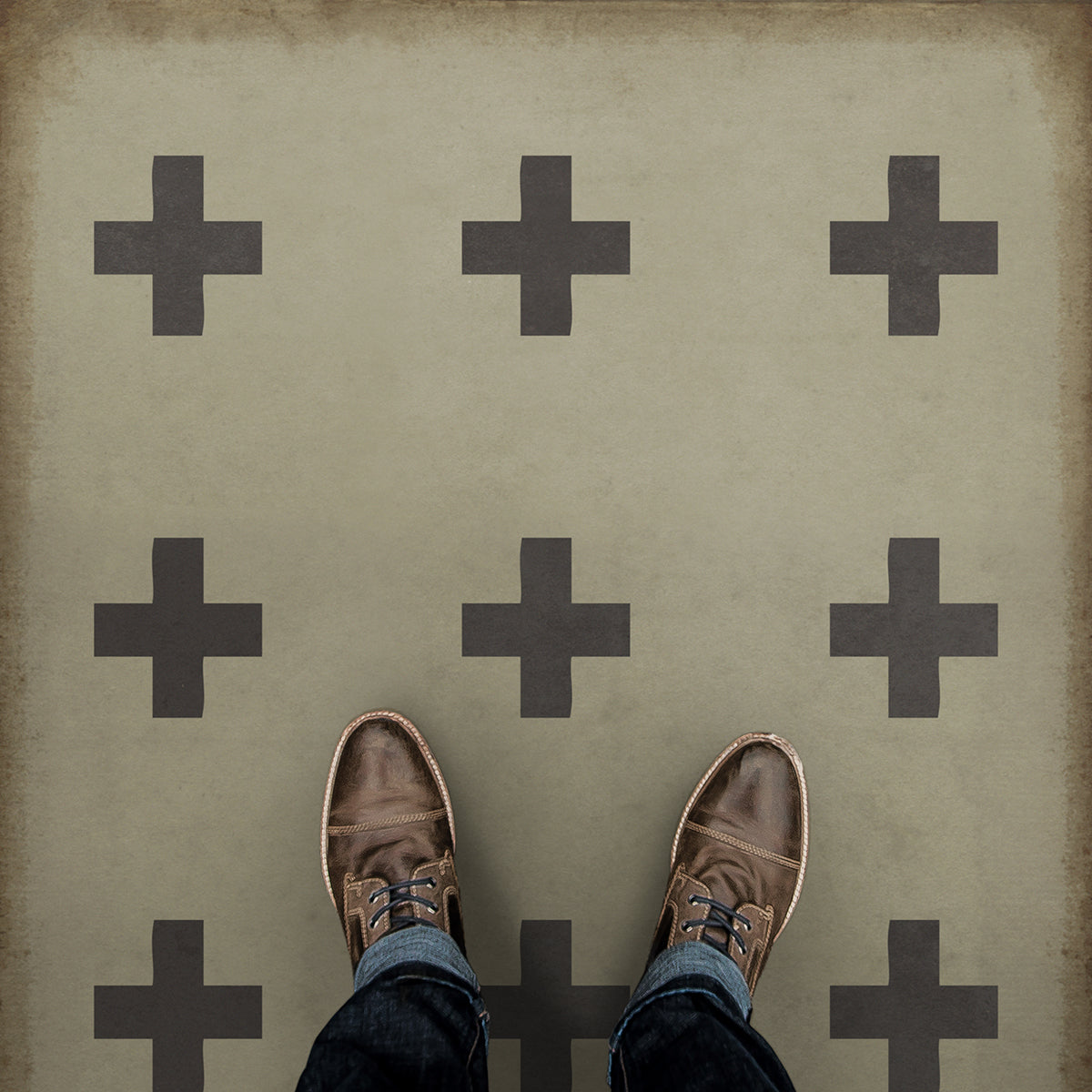 Vintage Vinyl Floorcloths - Classic Collection - Pattern 24