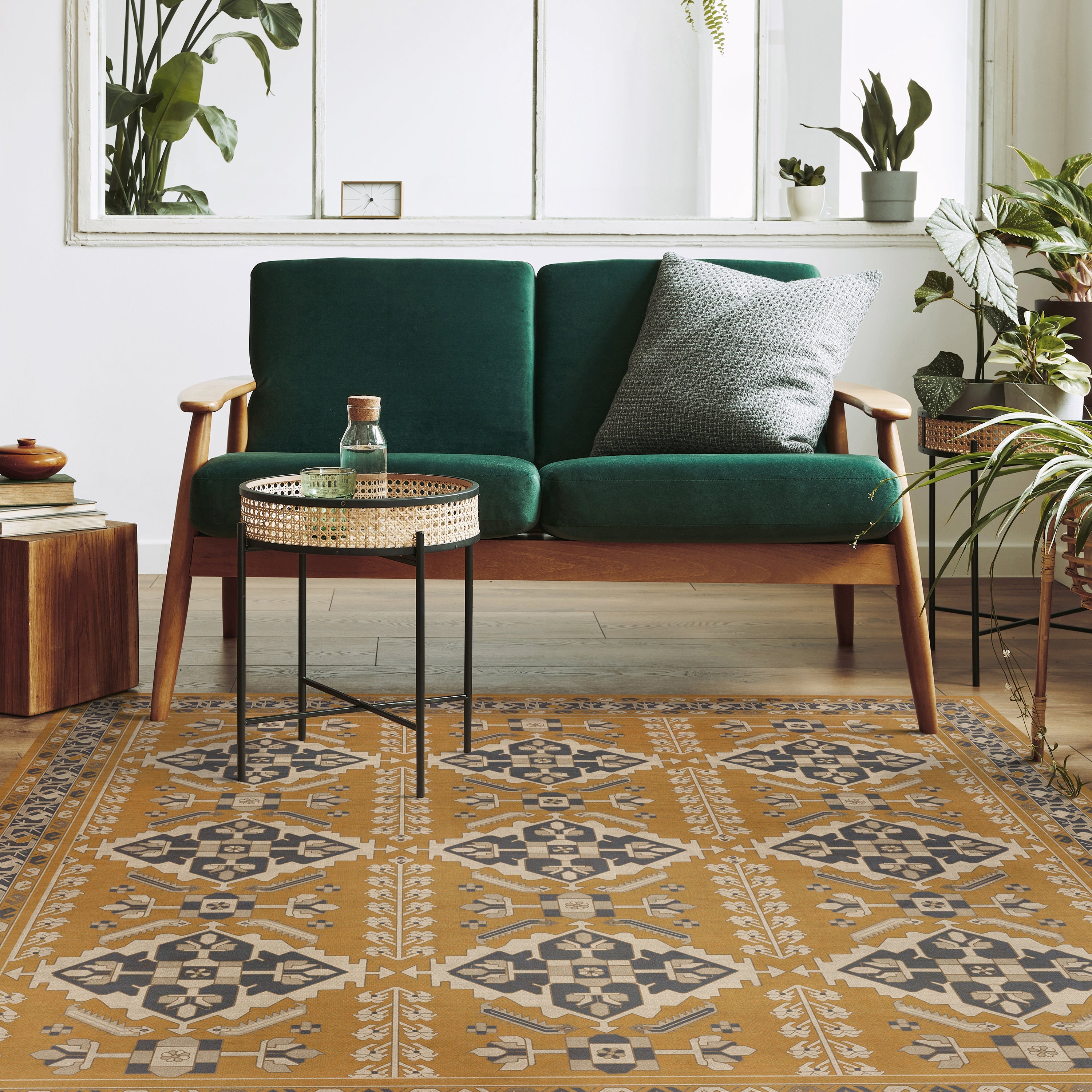 Vintage Vinyl Floorcloths - Persian Bazaar Collection - Hamadan