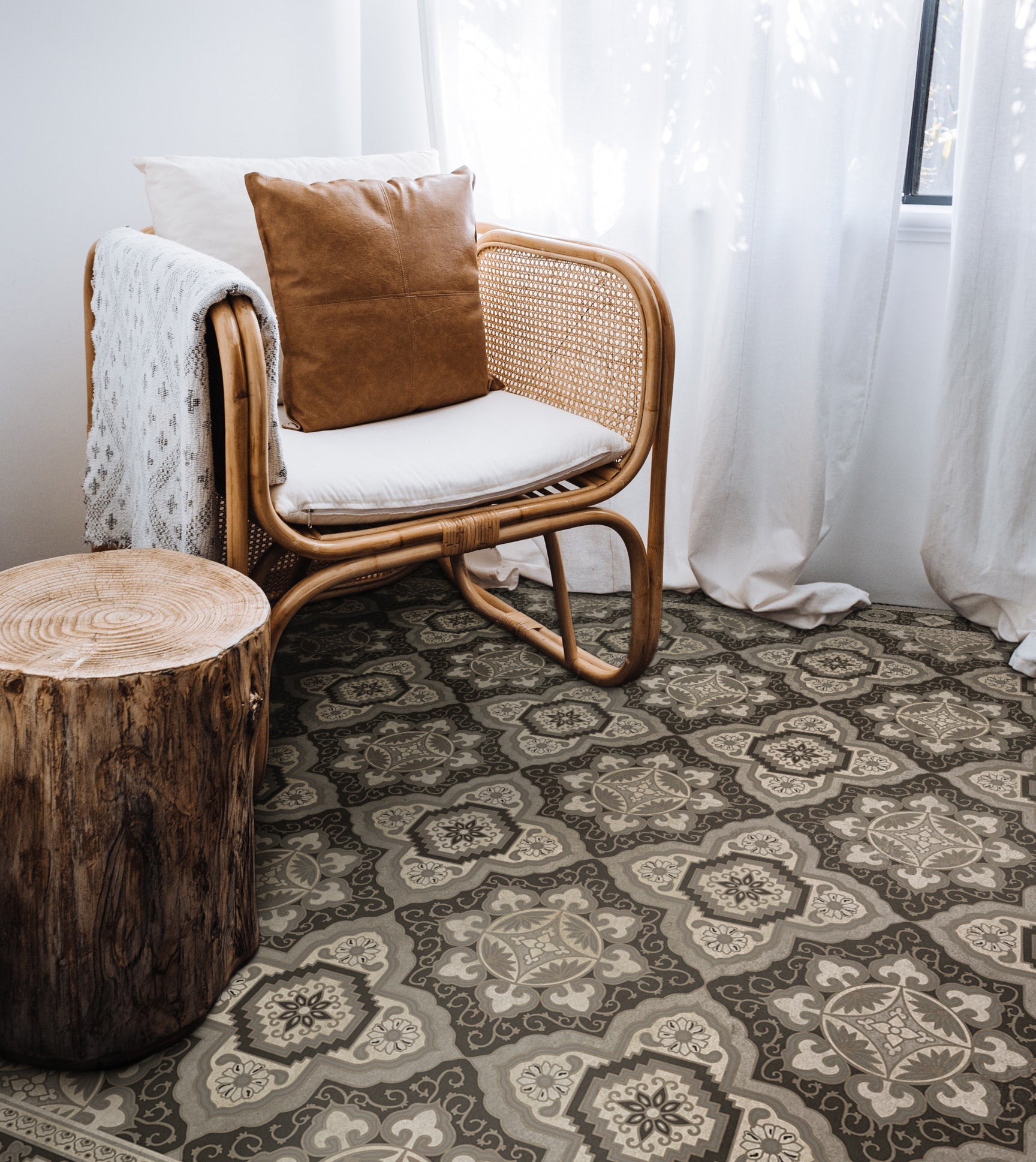 Vintage Vinyl Floorcloths - Williamsburg Collection - Antiquary