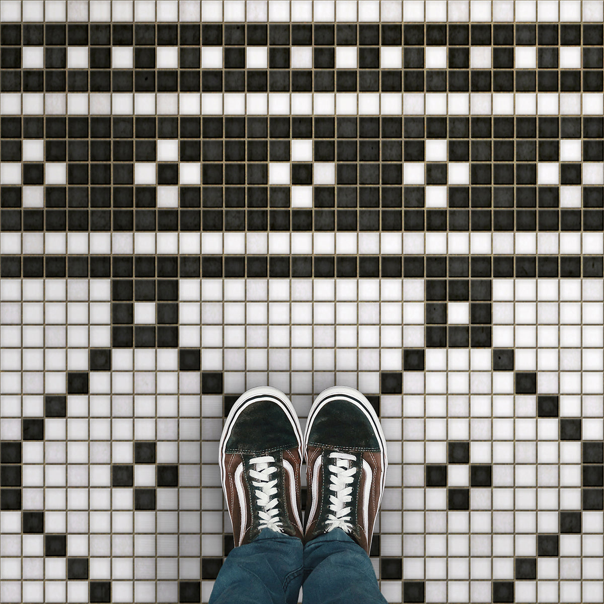 Vintage Vinyl Floorcloths - Mosaic Collection - Pattern A