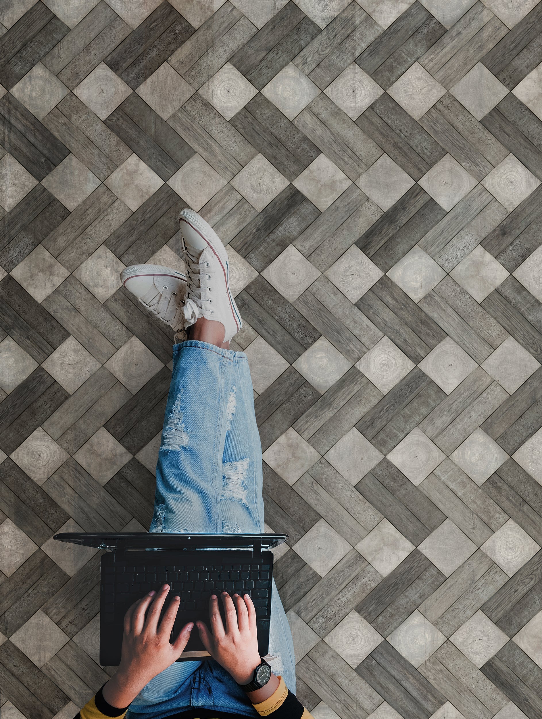 Vintage Vinyl Floorcloths - Artisanry Collection - Woodson