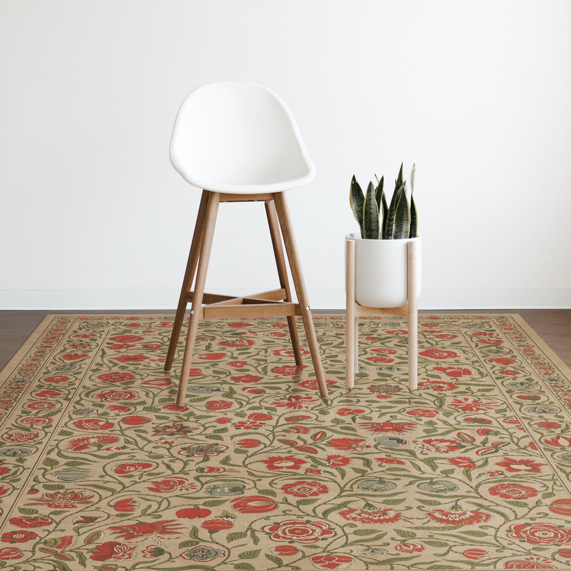 Vintage Vinyl Floorcloths - Williamsburg Collection - Floral