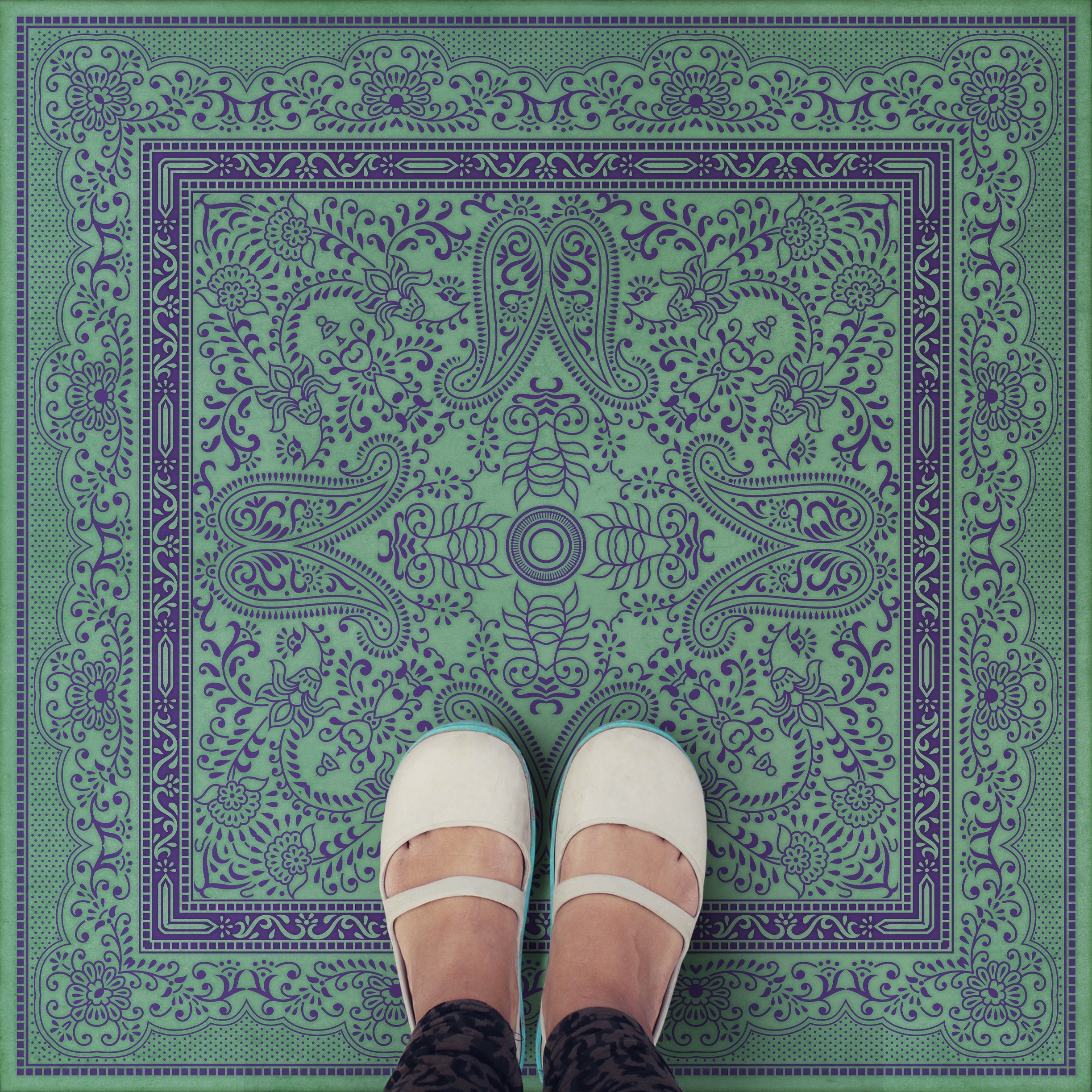 Vintage Vinyl Floorcloths - Classic Collection - Pattern 76