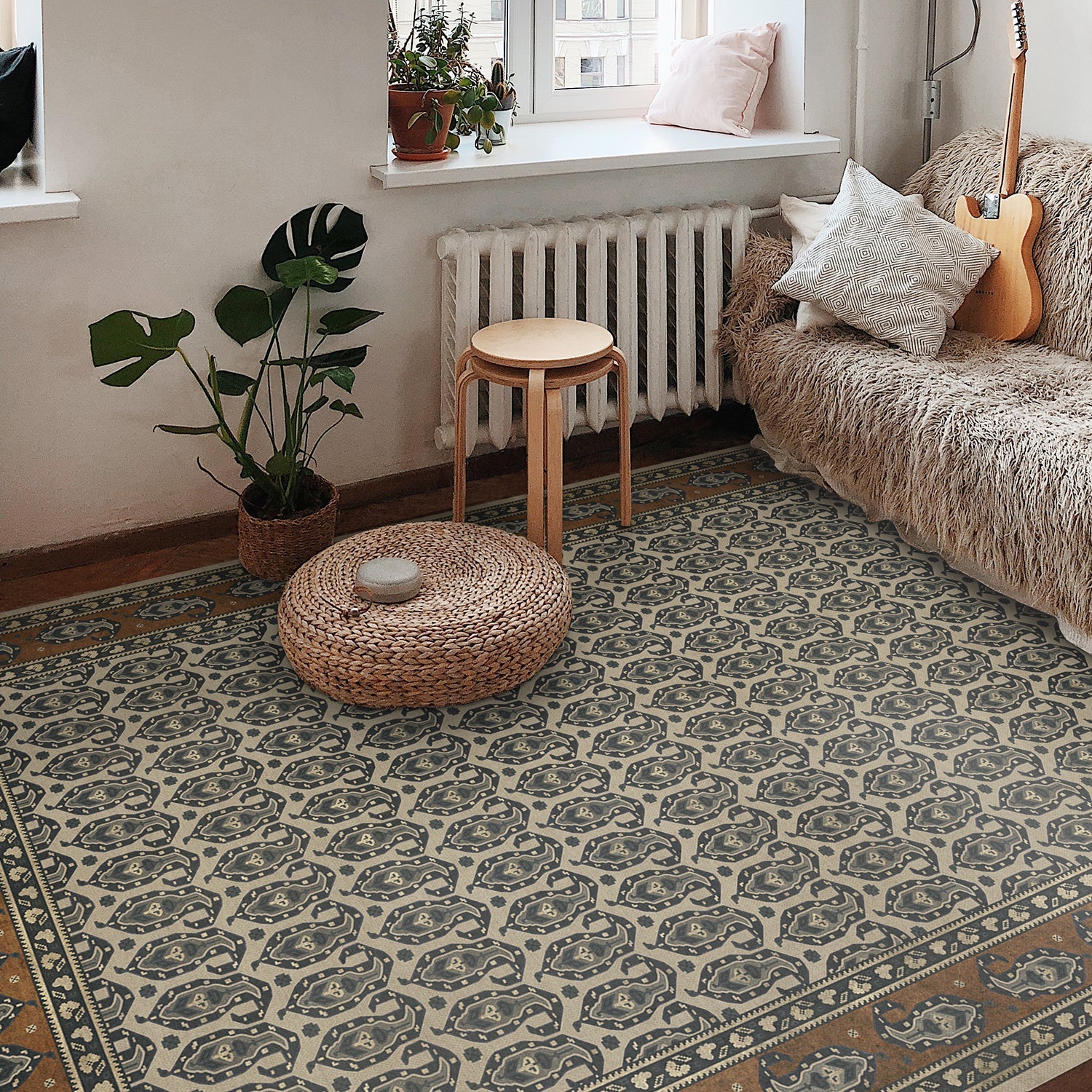 Vintage Vinyl Floorcloths - Persian Bazaar Collection - Kintala