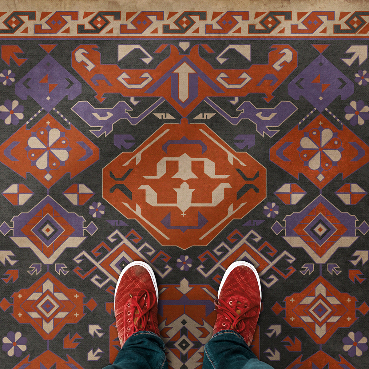 Vintage Vinyl Floorcloths - Williamsburg Collection - Traditional