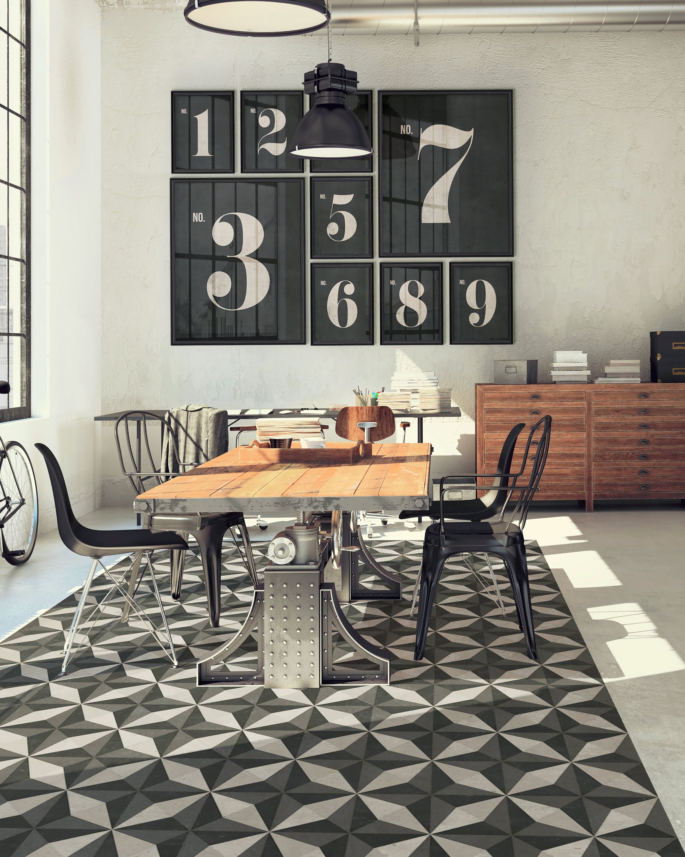 Vintage Vinyl Floorcloths - Classic Collection - Pattern 74