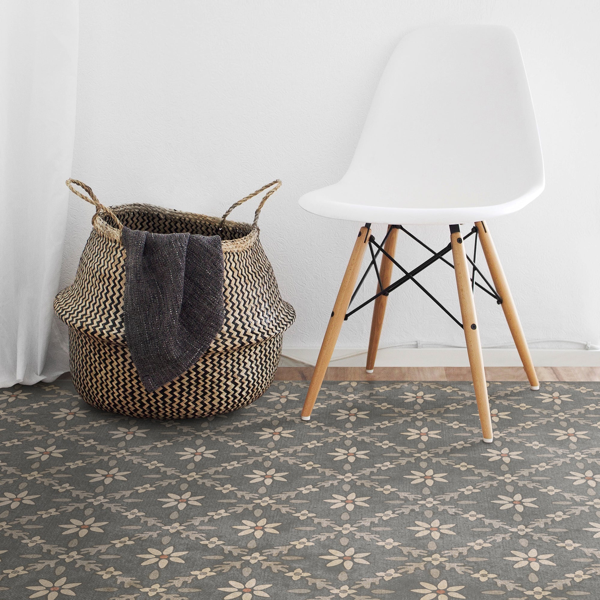 Vintage Vinyl Floorcloths - Williamsburg Collection - Naturalist