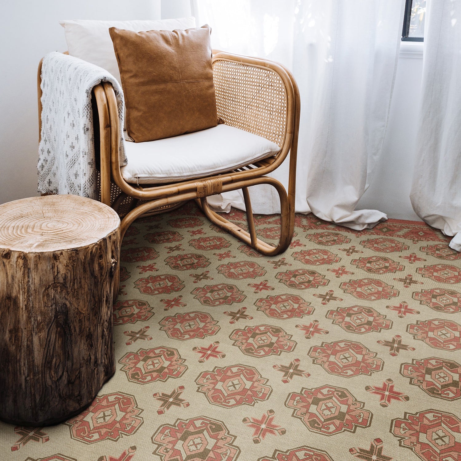 Vintage Vinyl Floorcloths - Persian Bazaar Collection - Chuval Gul