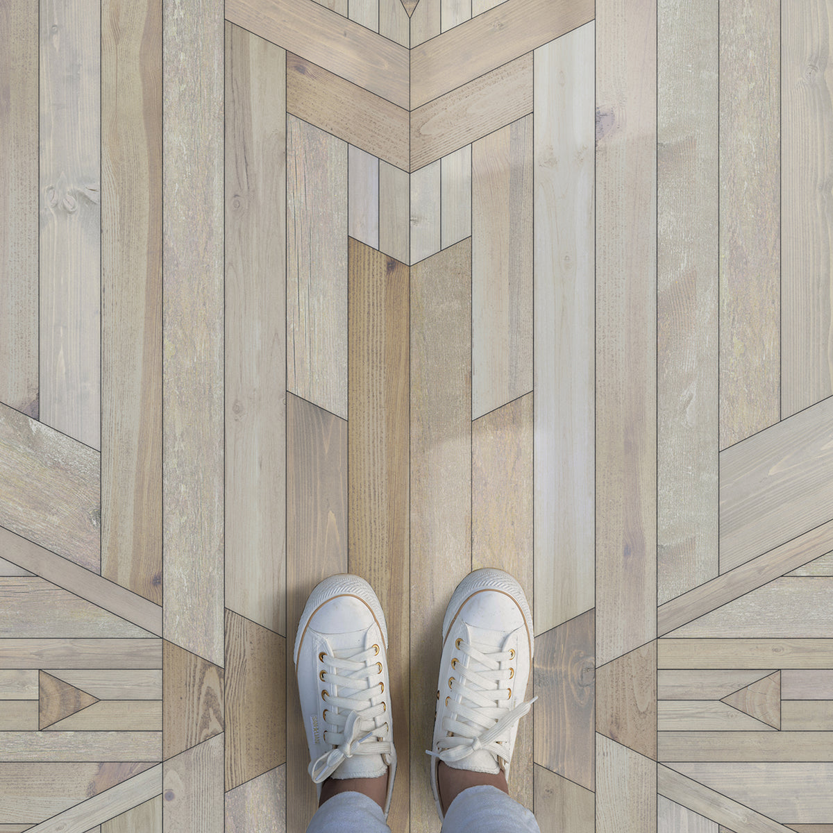 Vintage Vinyl Floorcloths - Norwegian Wood Collection - Native