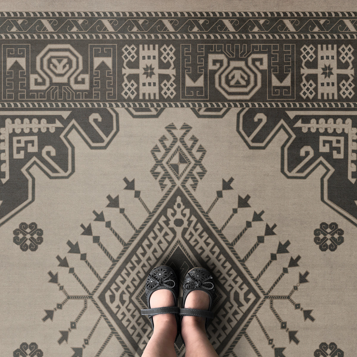 Vintage Vinyl Floorcloths - Persian Bazaar Collection - Bergama