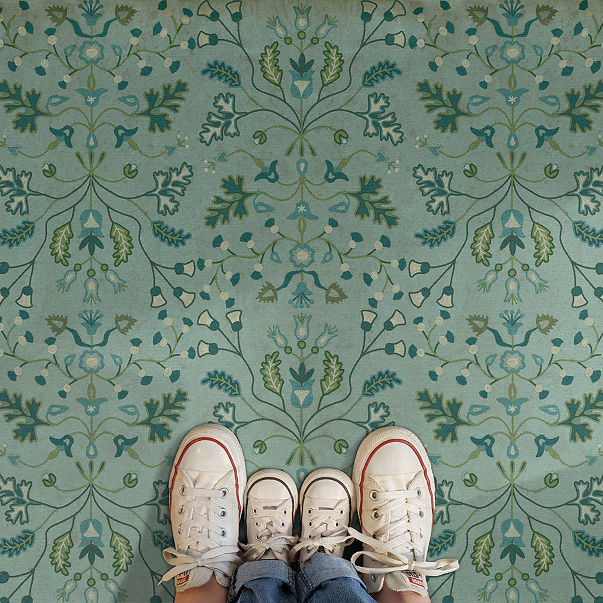 Vintage Vinyl Floorcloths - Williamsburg Collection - Franklin