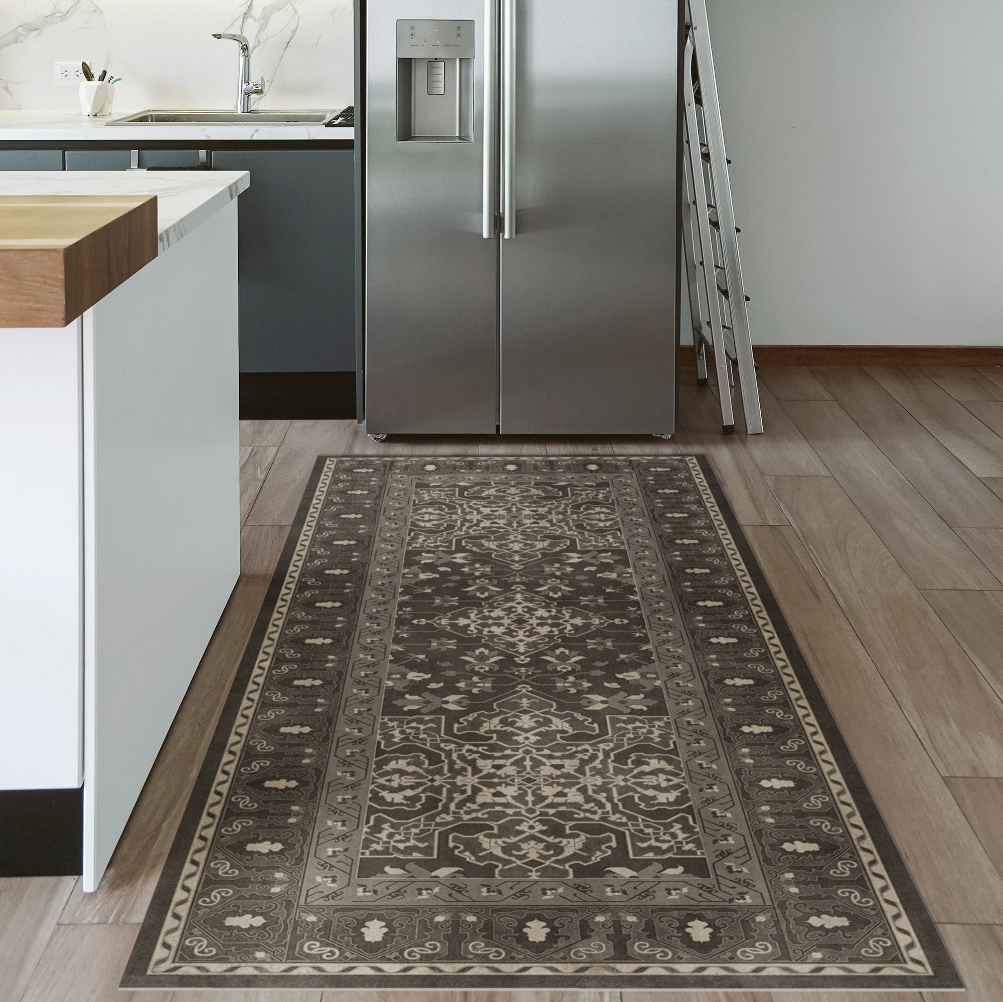 Vintage Vinyl Floorcloths - Williamsburg Collection - Star Ushak