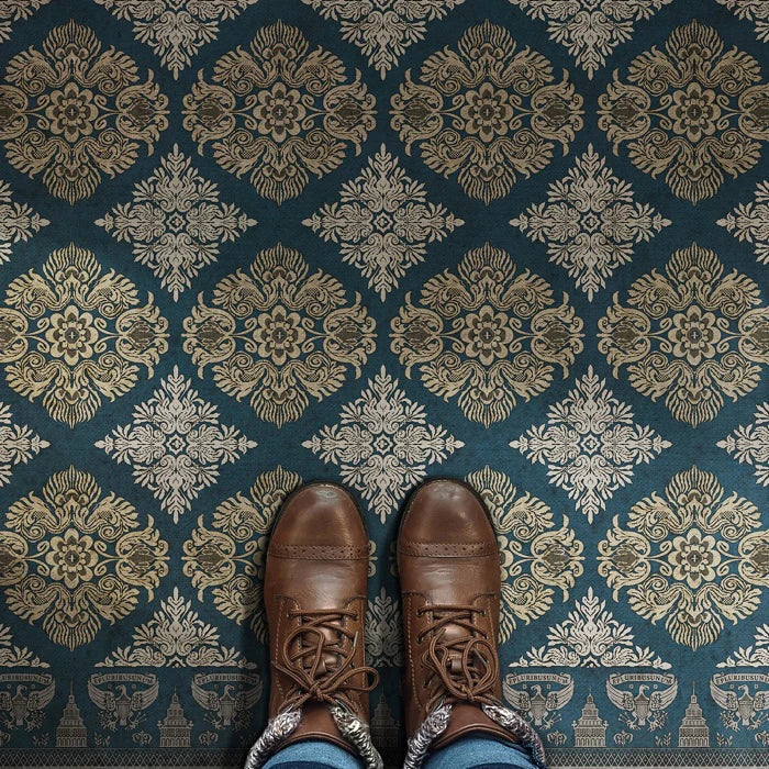 Vintage Vinyl Floorcloths - Williamsburg Collection - Archibald