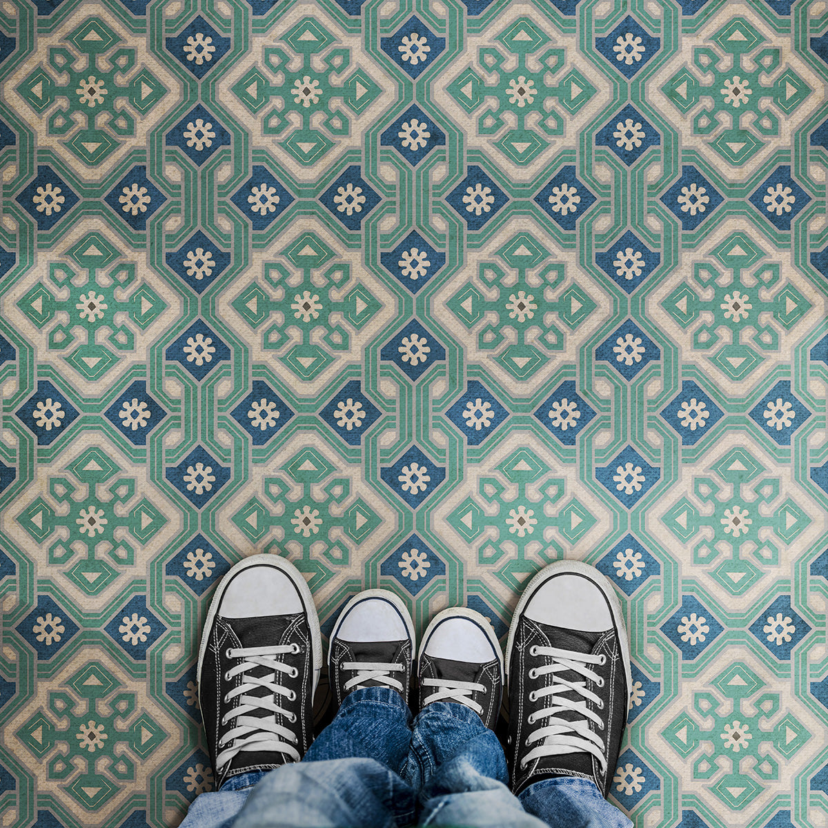 Vintage Vinyl Floorcloths - Williamsburg Collection - Tarpley