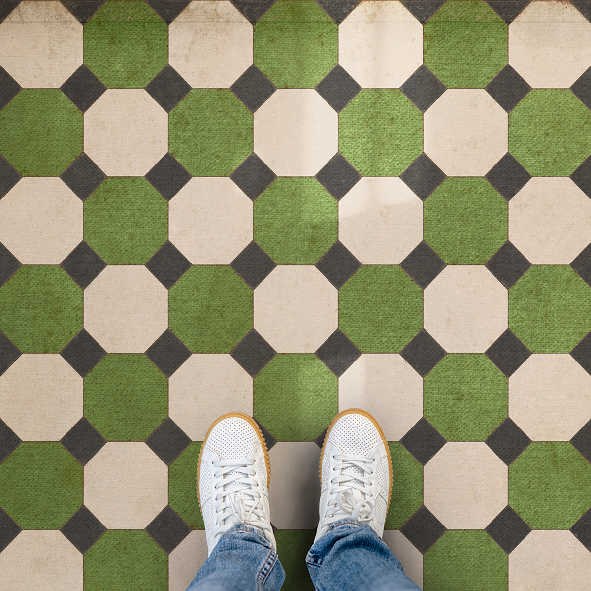 Vintage Vinyl Floorcloths - Williamsburg Collection - Octagons
