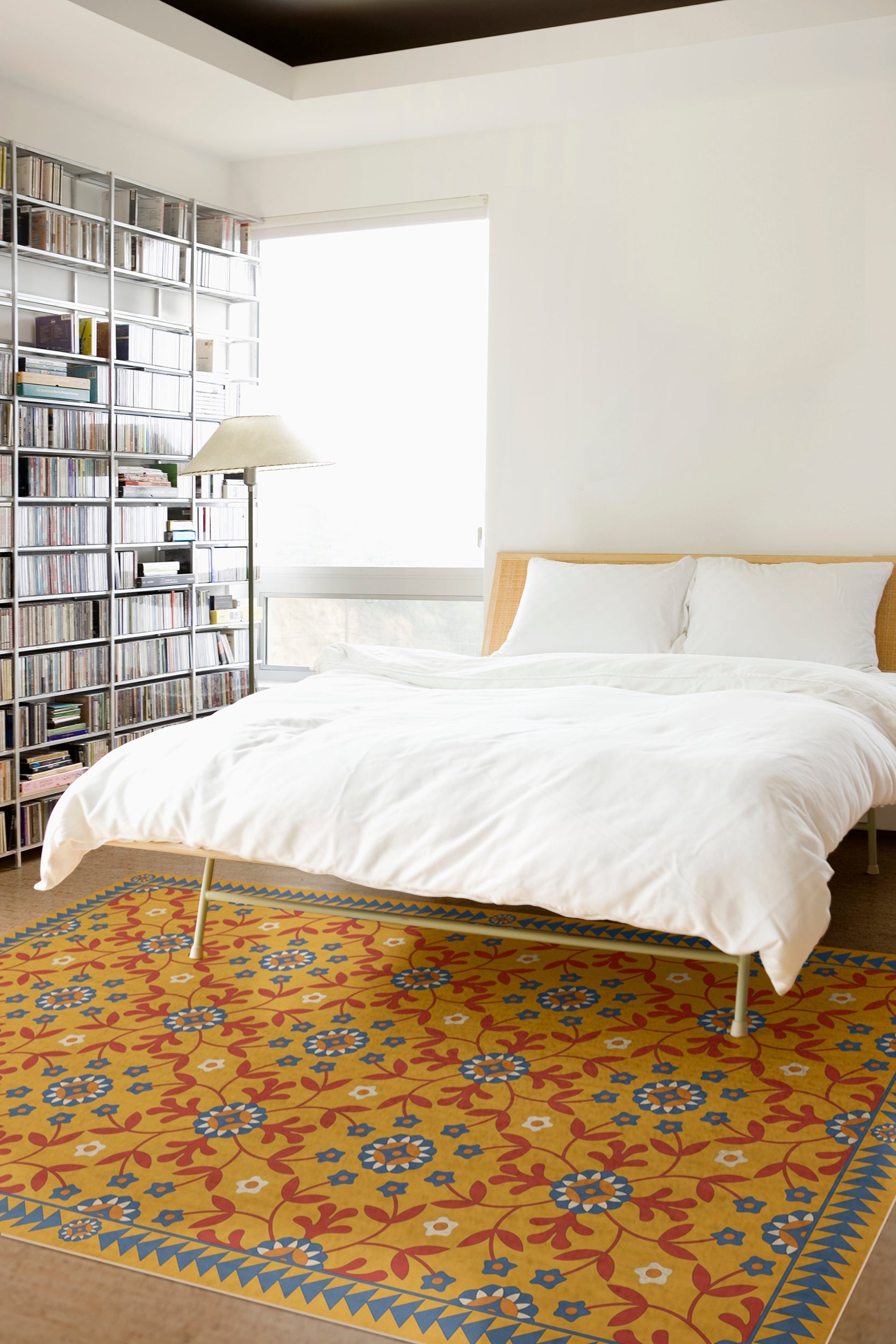 Vintage Vinyl Floorcloths - American Folk Art Museum Collection - Whig Rose