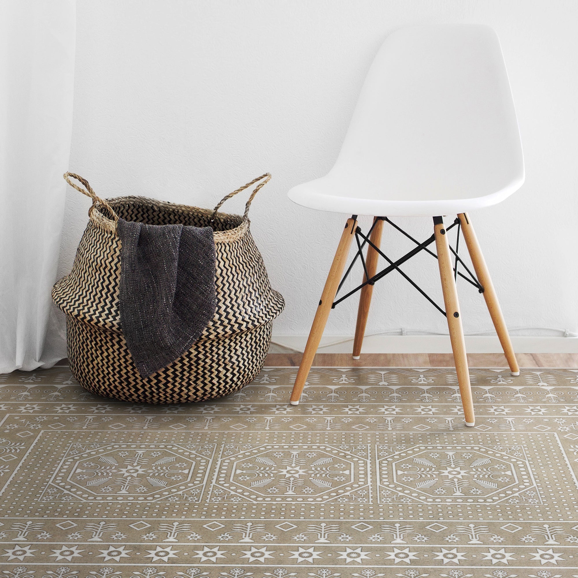 Vintage Vinyl Floorcloths - American Folk Art Museum Collection - Embroidery