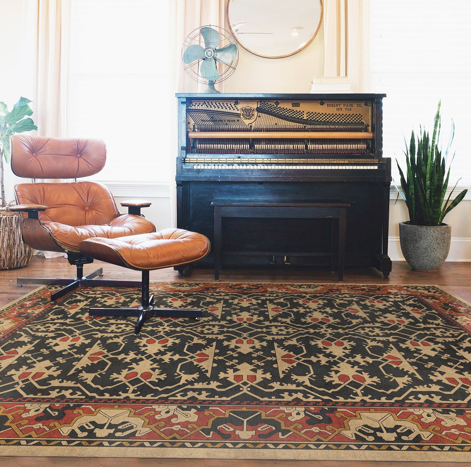 Vintage Vinyl Floorcloths - Williamsburg Collection - Lotto Ushak