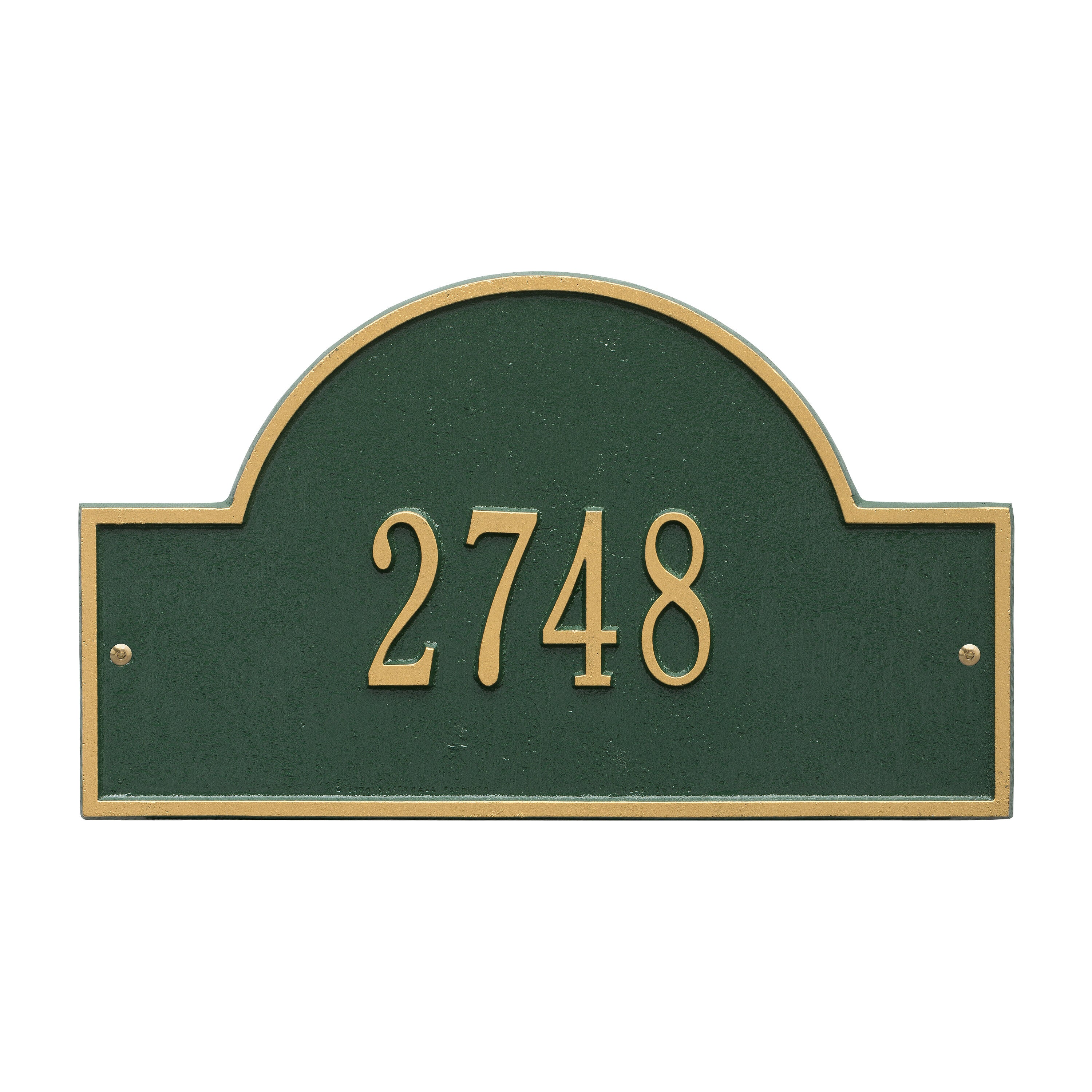 Arch Marker Standard Wall Address Plaque