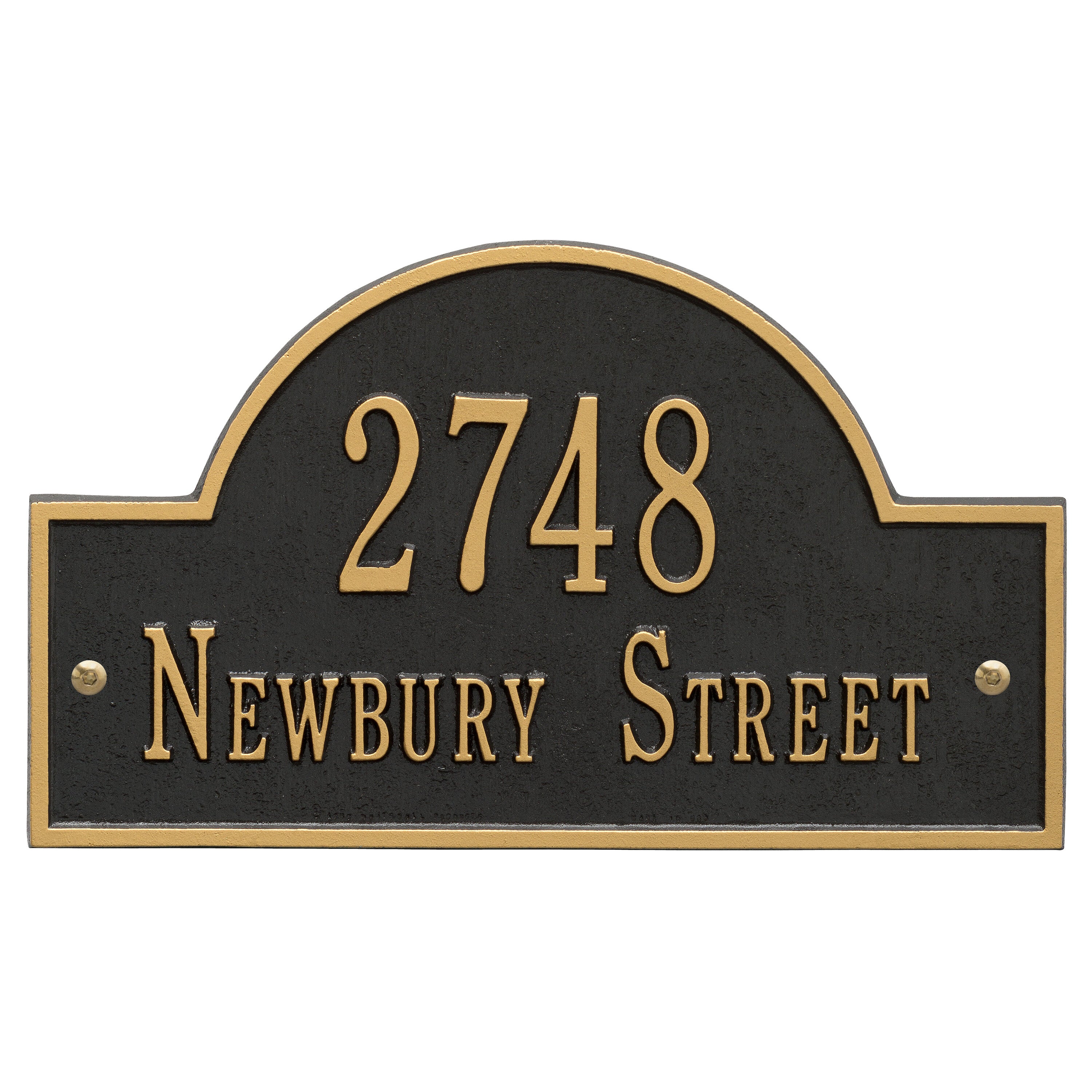 Arch Marker Standard Wall Address Plaque